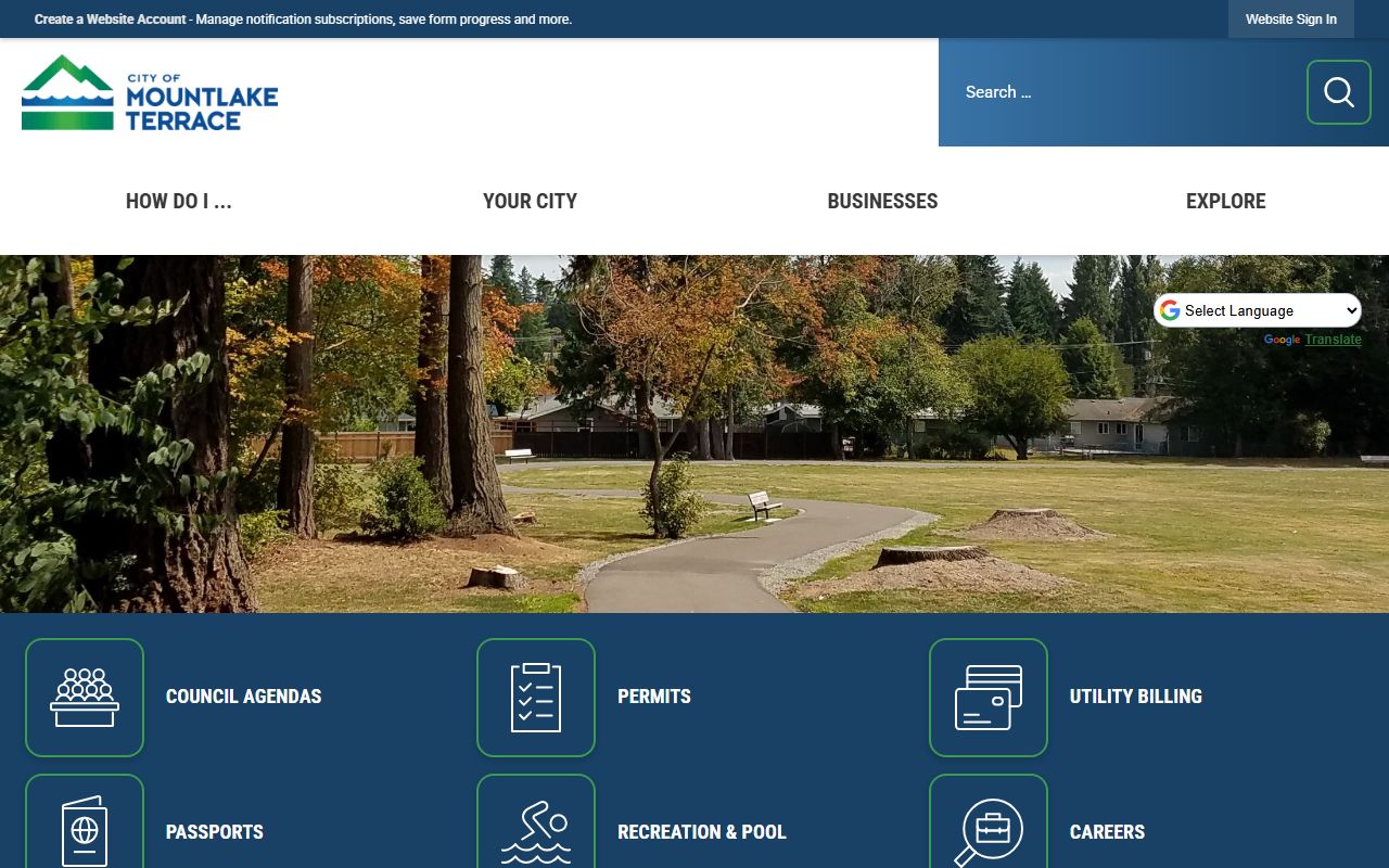 Mountlake Terrace unclaimed money on the city website