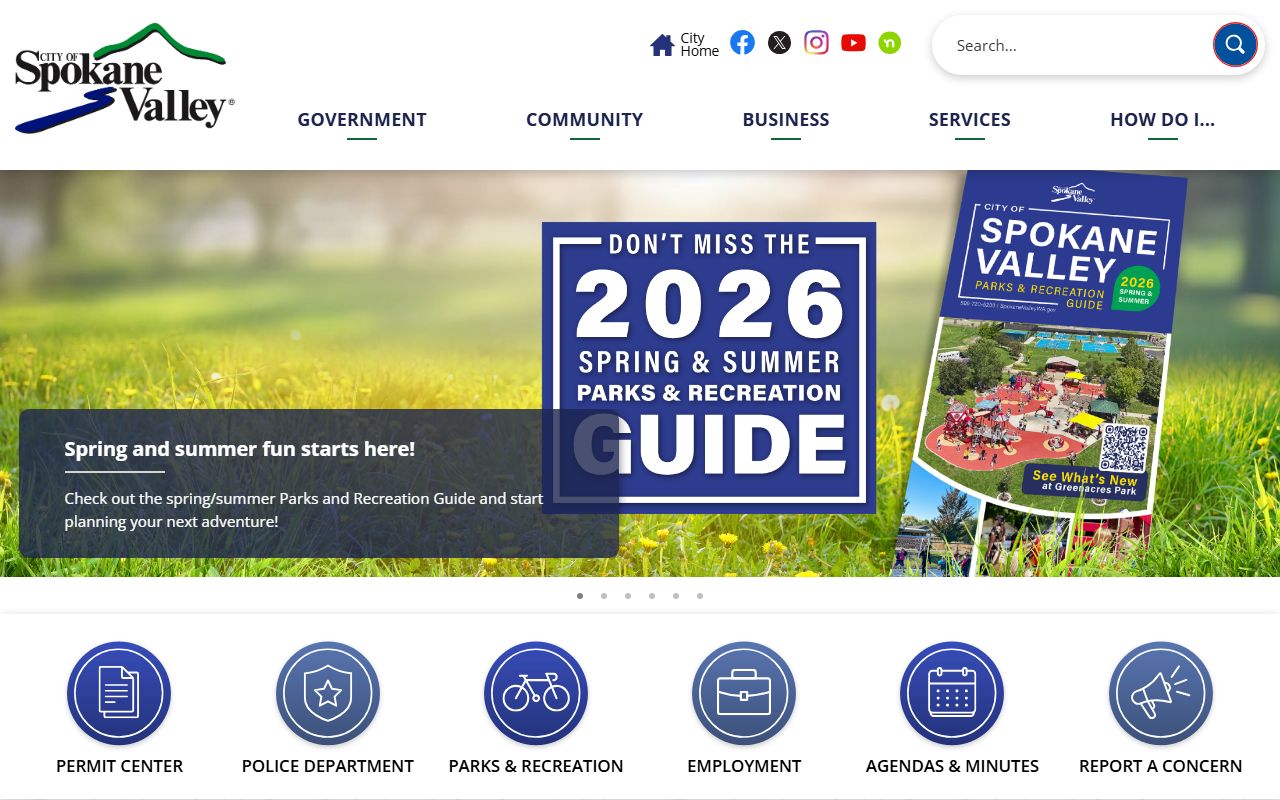 Spokane Valley Unclaimed Money on the city website