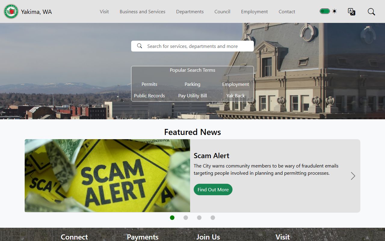 Yakima city website for unclaimed money records