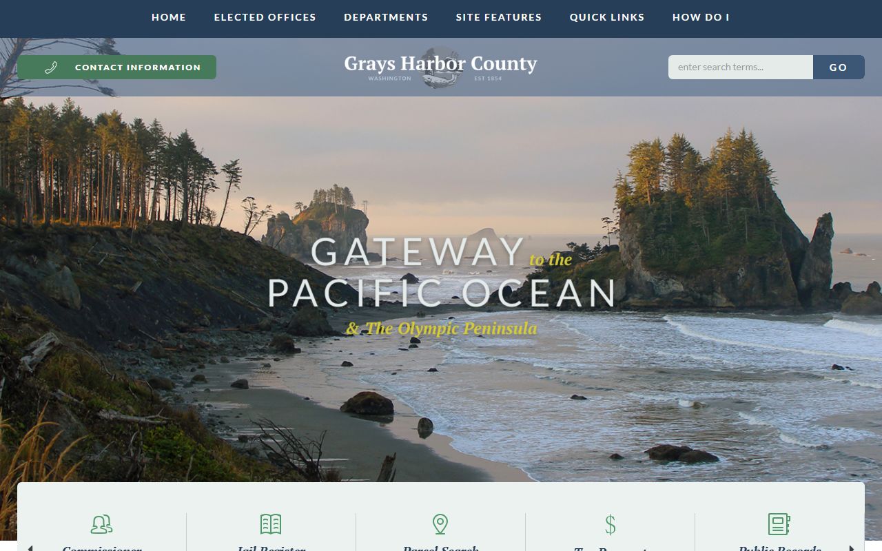 Grays Harbor County unclaimed money at the county official website