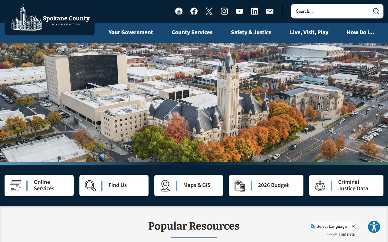Spokane County unclaimed money on the county official website