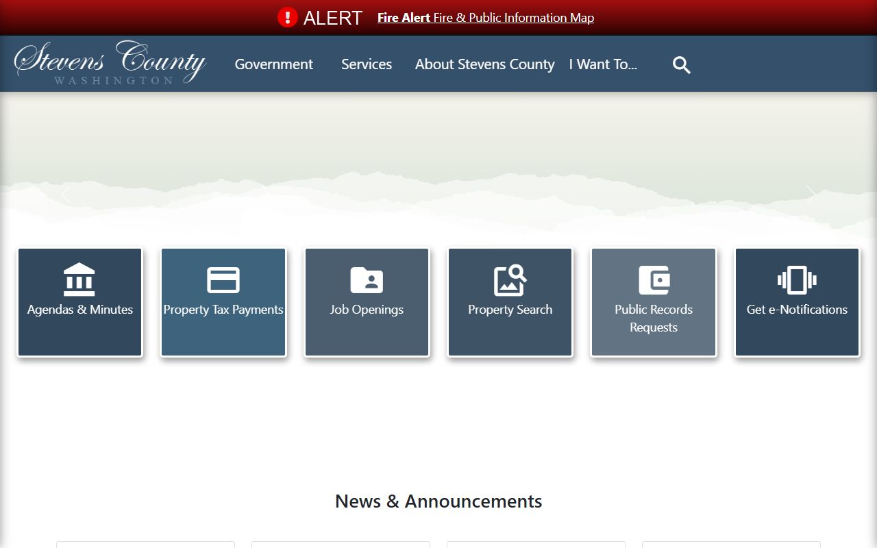 Stevens County unclaimed money and Stevens County official website