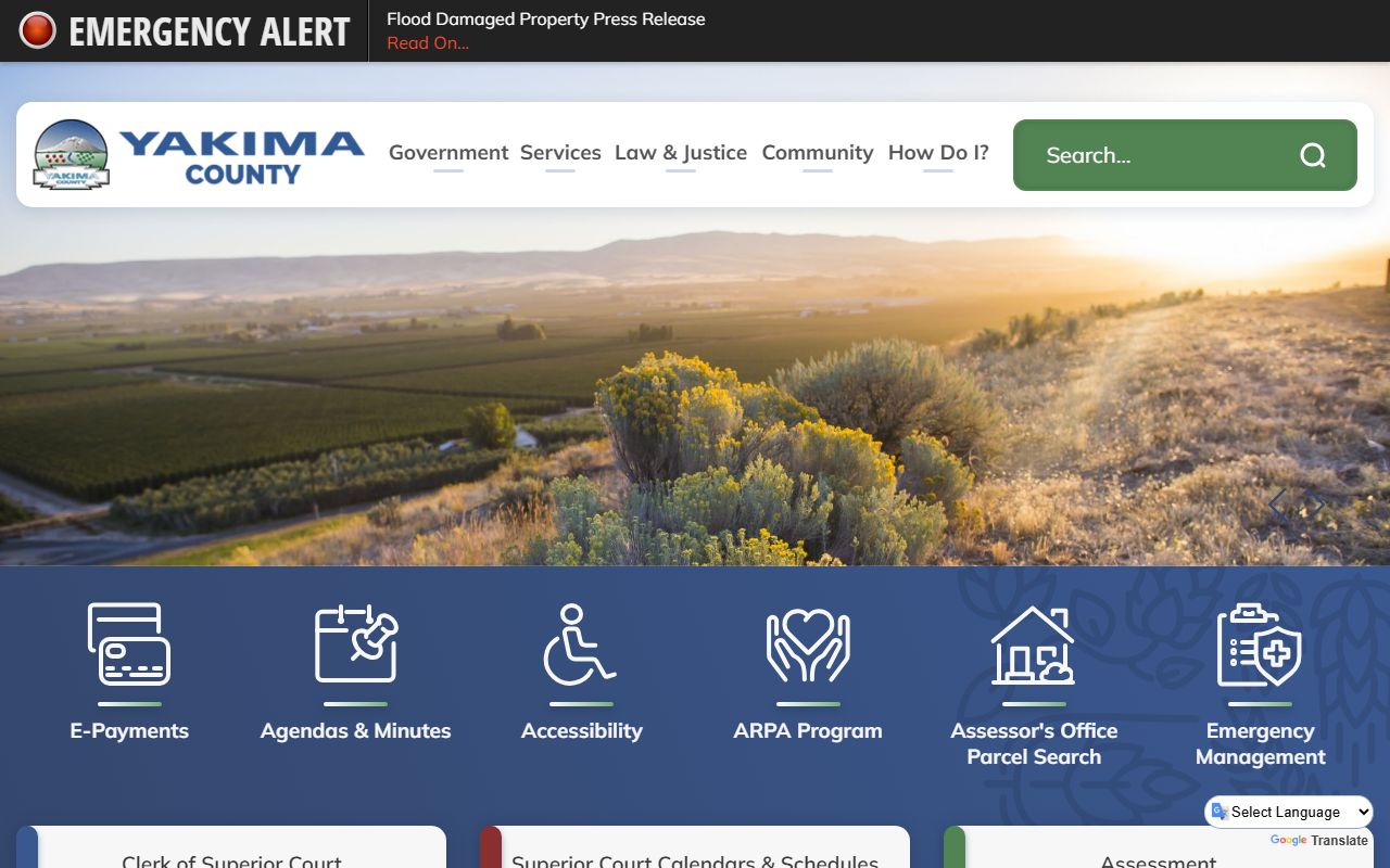 Yakima County unclaimed money on the county official website